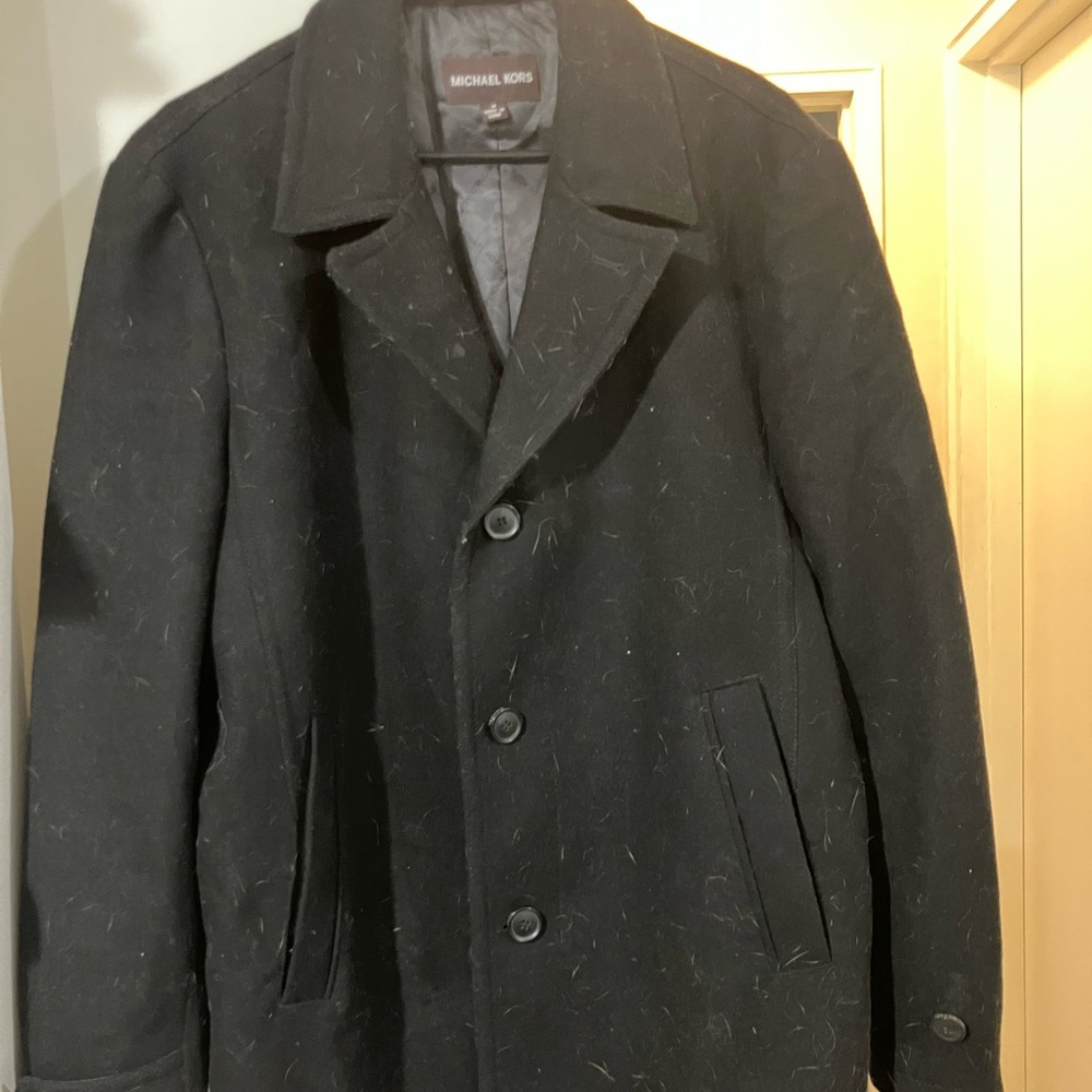 Michael Kors Black Pea Coat Timeless Design